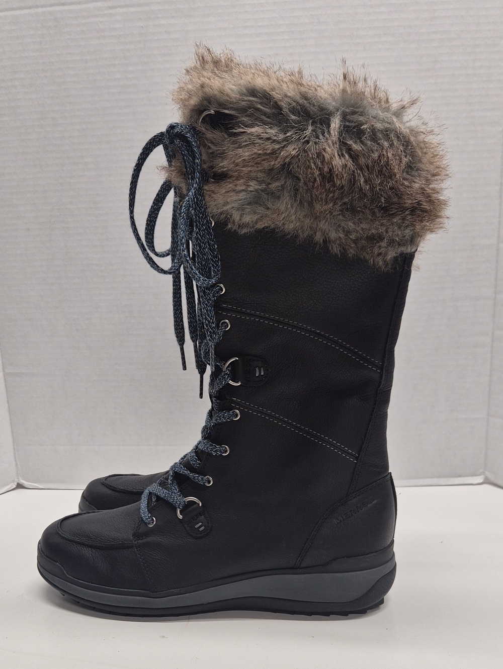 Merrell Snowcreek Tall Polar Boots Waterproof Winter Lace Up Boots Shoe Black 11
